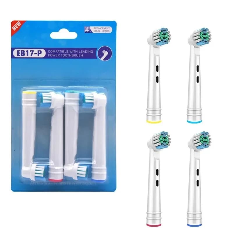 4 pezzi testine di ricambio per spazzolino elettrico per ugelli per spazzolino orale B setole morbide testina per spazzolino da denti cura orale EB-17P