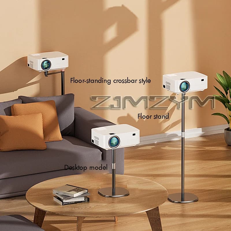 Floor projector support with no punching tray Adjustable multi-angle metal support 360 ° rotary projector bracket for monitor