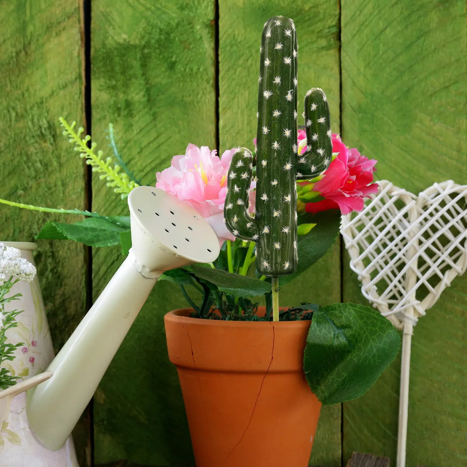 Green Irregular Artificial Cactus Set for Fate Gardens, Lands, Mini Landscapes, Fai-da-Te Vase Plants, Diorami
