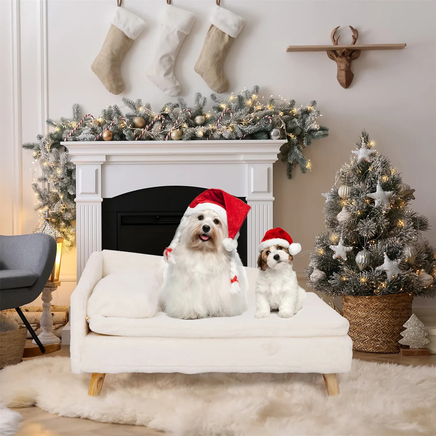 Impermeabile Pet Sofa Dog Cat Bed Sofa sedia rialzata lettino cuscino in peluche