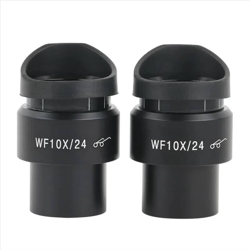 ABKN-WF10X/24 Interfaccia di montaggio da 30 mm Oculare grandangolare ad alto punto di vista Campo visivo regolabile per microscopio stereoscopico