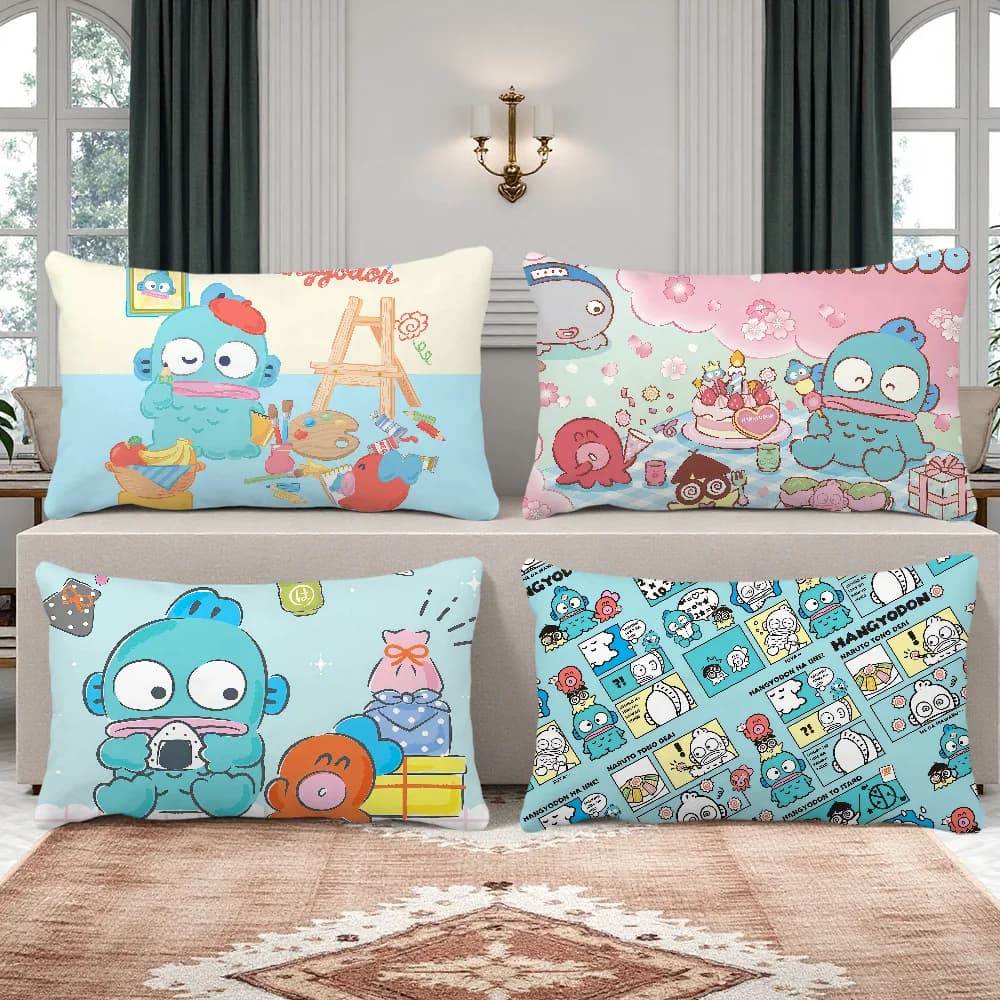 cute kawaii funny h-Hangyodon lining for pillow rectangle lining for pillow home sofa living room cafeteria federa