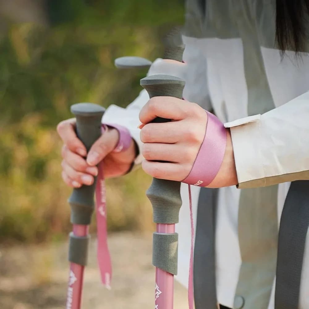 Outdoor Climb Mountains Trekking Pole Wilderness Outing Collapsible Telescopic Walking Stick Hiking Equipment Lightweight Cane