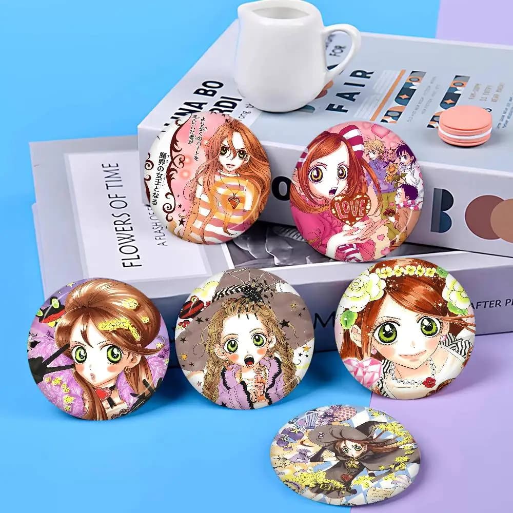Anime Sugar Sugar Rune 58mm Cute Anime Figure Icon Badge Handmade Tinplate Brooch for Backpack Clothes Chest Ornament Gifts