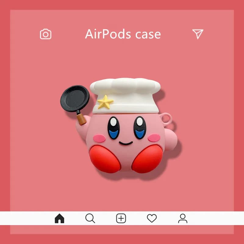 Kirby For Airpods Pro 2 Case,Soft 3D Cartoon Anime Protective Earphone Cover For Airpods 3 2 1 Case Cover Funda