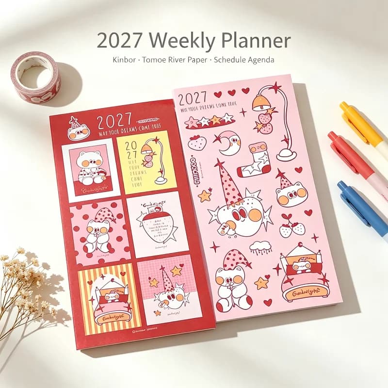 Kinbor 2027 Weekly Planner Weeks Notebook Tomoe River Paper Pocket Schedule Agenda Efficiency Journal Diary For Home Office