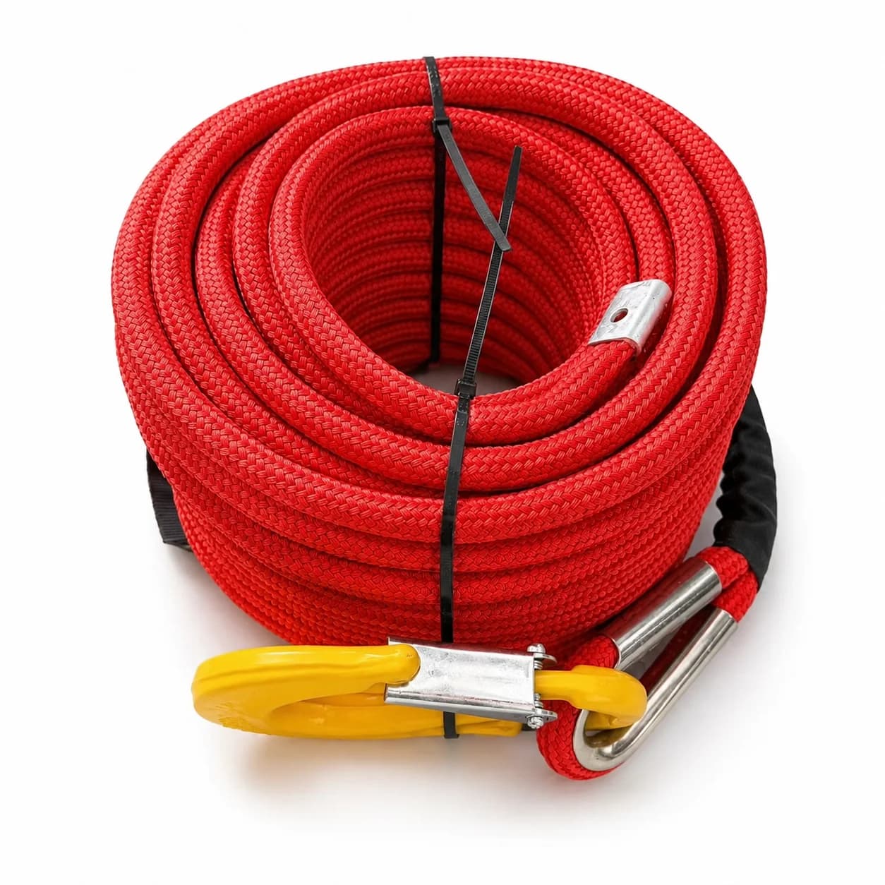14mm x 24m Boat Tow Rope Double Hook Marine Towing Rope Heavy Duty Nylon Rope for Boat Trailer Jet Ski Yacht