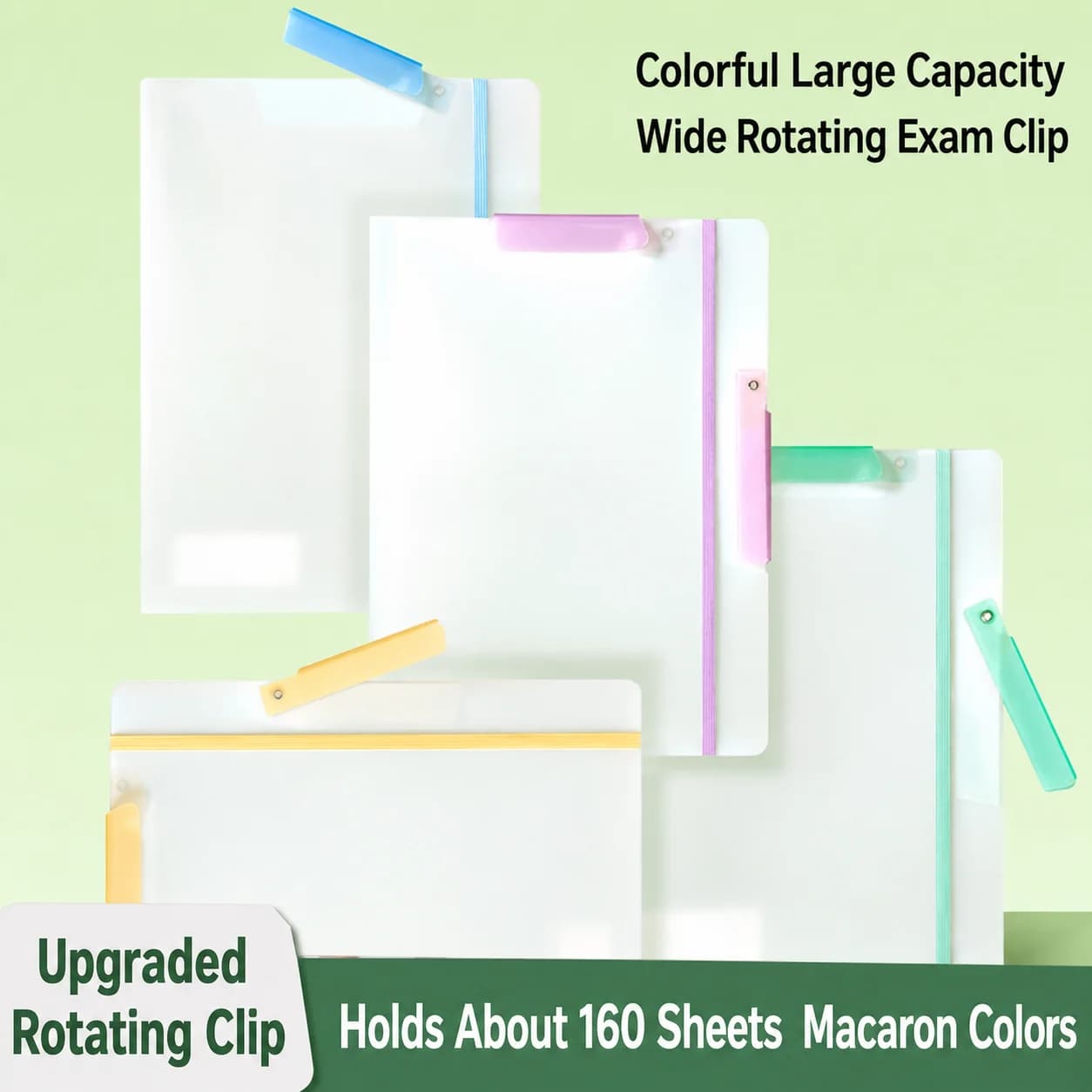 1/Pc Dual Rotating Pull Rod File Folder Pp Material A4/A3 Compatible Document Organizer Holds 160Sheets For School Office Random