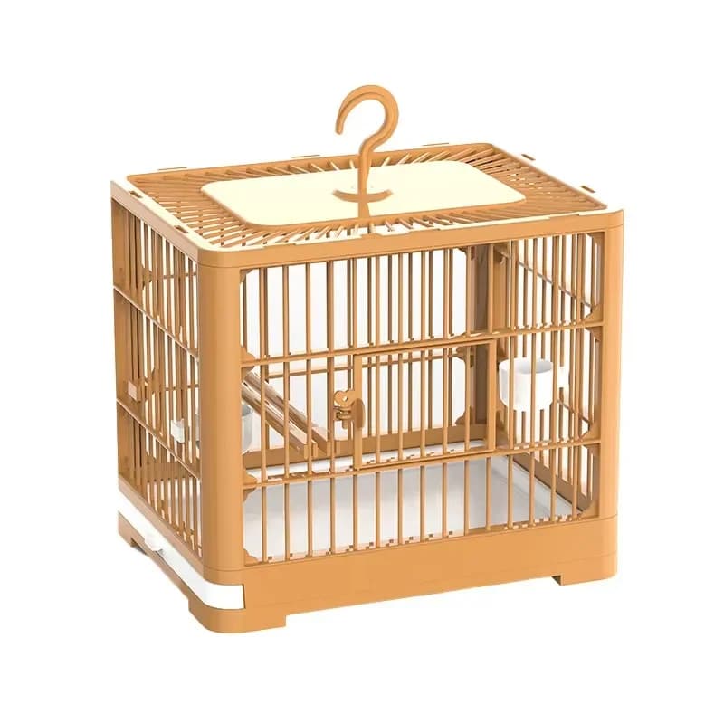 Foldable Portable Bird Cage Large Space Well Ventilated for Parrot Household Pet Carrier