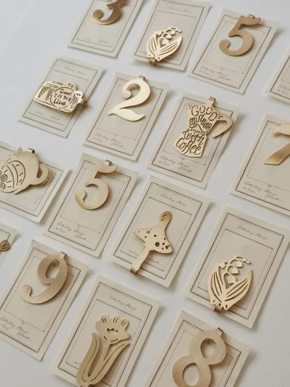 Pinze Vintage Clip in ottone a forma di numero graffetta per appunti cartella Reciept decorazione per Notebook in metallo morsetto Planner accessori