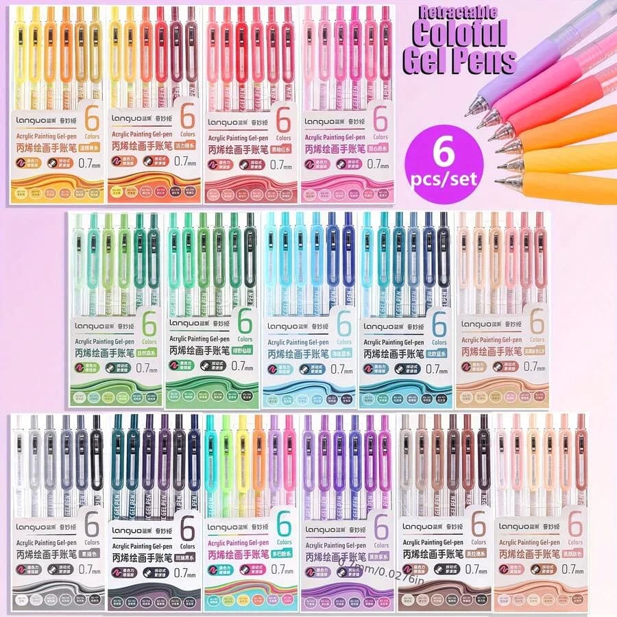 Languo 90 Colors Acrylic Paint Gel Pen Set - Professional Layering Art Markers For Students