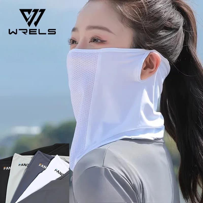 Sun Protection Mask Mesh Breathable Ear Loop Mask Elastic Sunscreen Anti-UV Face Covering Thin Breathable Sports Neck Gaiter