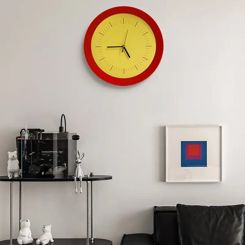 Orologio da parete rotondo in stile Memphis, decorazione da parete moderna e semplice e creativa, decorazioni per la casa in stile nordico per soggiorno camera da letto ​
