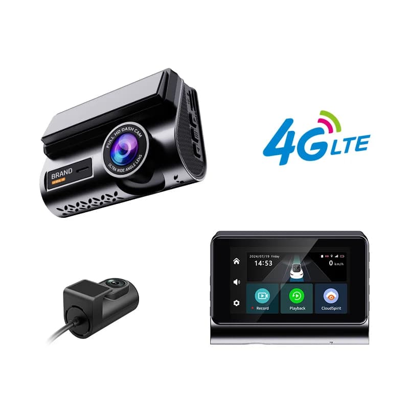 Dashcam GPS da 3 pollici 2K 4G con Wifi Supporta la connessione telefonica in streaming live CMSV6 per registratore DVR per auto 4G per uso in scatola nera