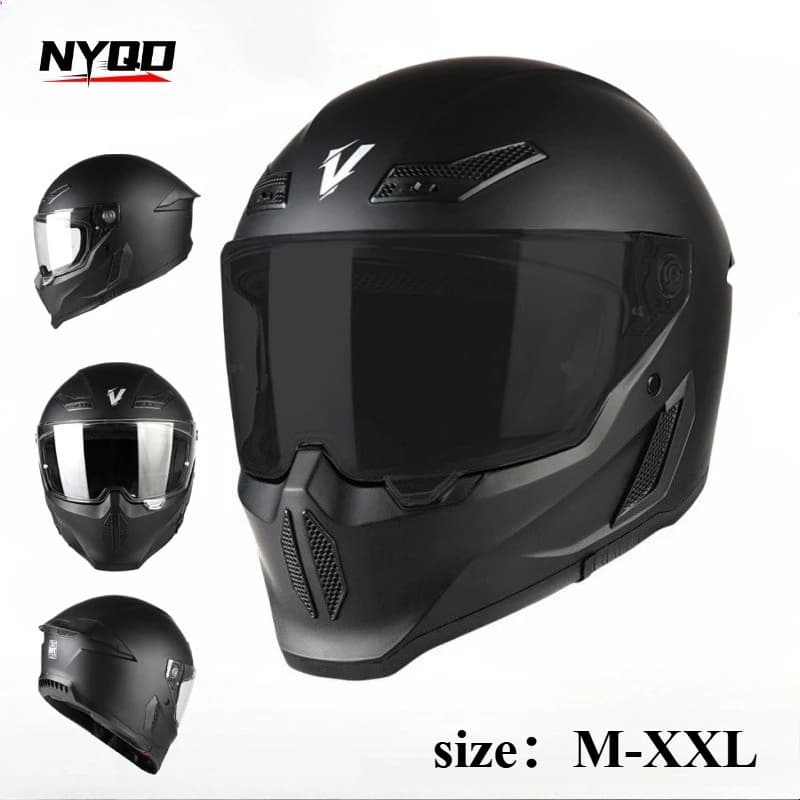 Complete motorcycle helmets certified DOT Unisex road bike tourism helmet for all seasons with large ventilation system
