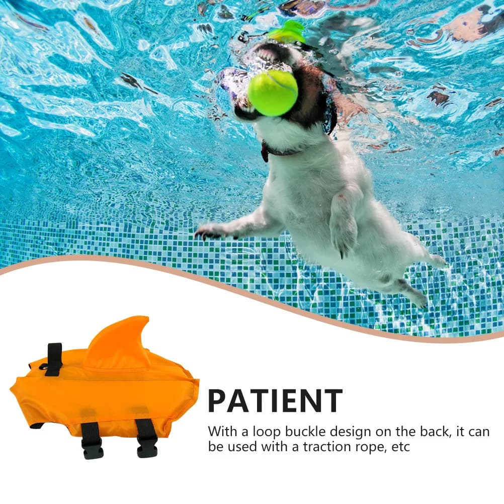 Giubbotto di Salvataggio per Cani, Gilet Galleggiante in Nylon per Cuccioli, Regolabile con Maniglia e Fibbia a Sgancio Rapido per Laghi, Oceani e Divertimento in Acqua