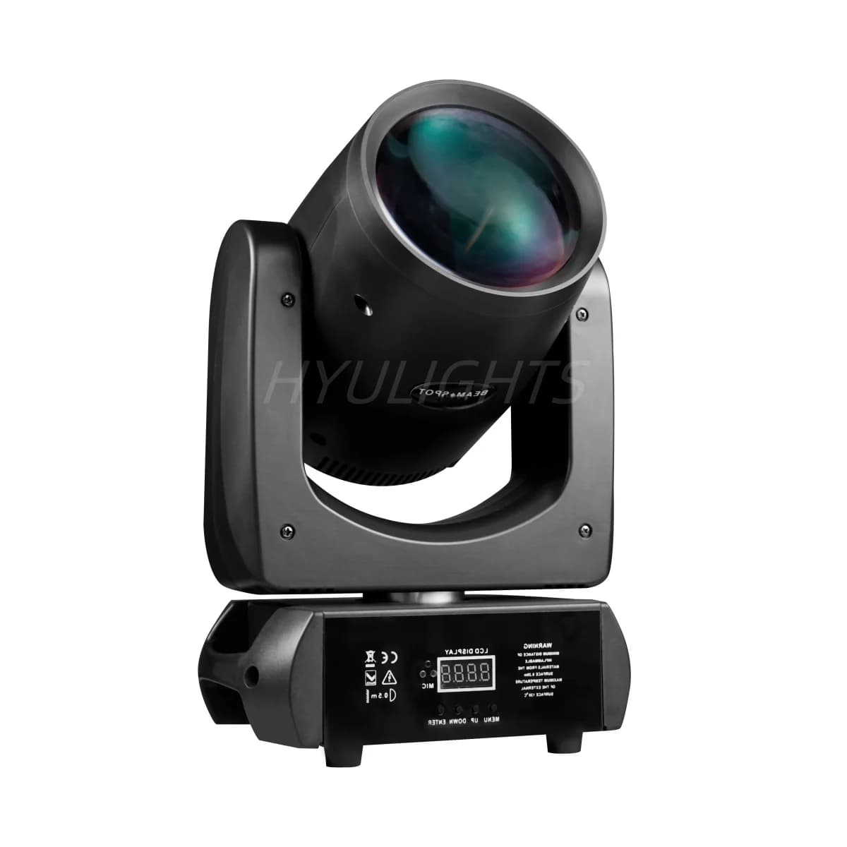 Mini LED 200W Testa Mobile Beam & Spot con 24 Prismi Rotanti, 14 Gobo e Ruota Colori a 11 Colori per Illuminazione Scenica DJ