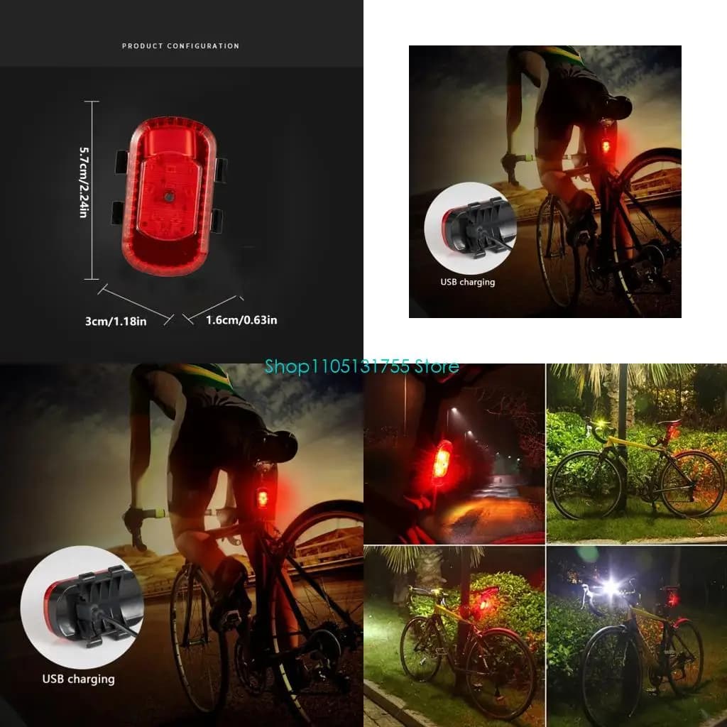 Lampada sicurezza per ciclismo modello multiplo K0EF Lampada posteriore per biciclette resistente agli urti