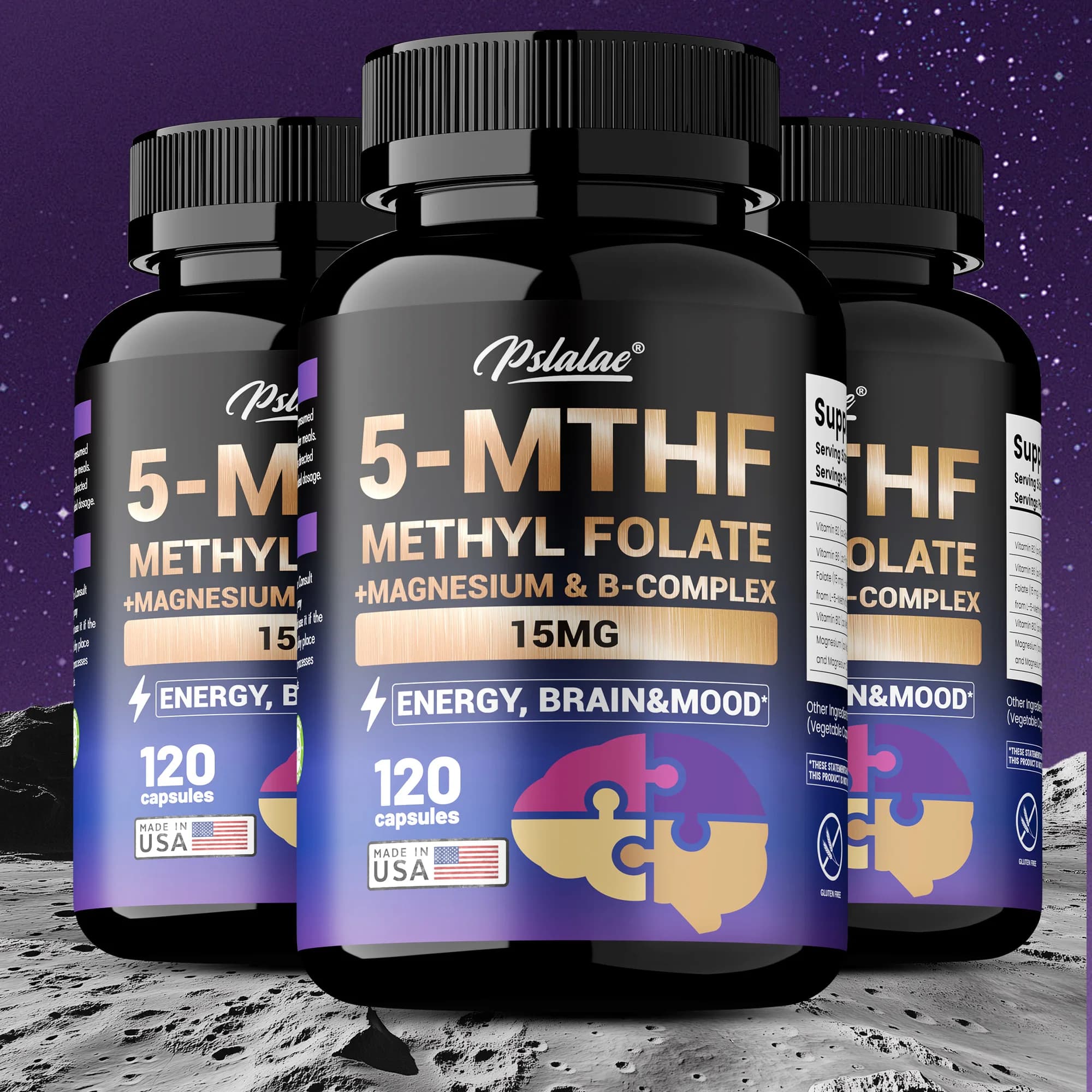 5-MTHF Metilfolate Integrator - Improves Memory, Mental Concentration, Supports Brain and Heart Health, Boosts Cognitive Functions