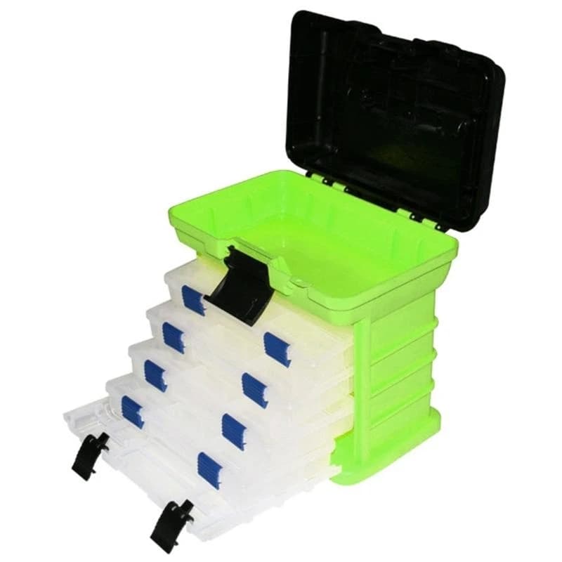 U2JB 4 Layers Large Box Fishing Multifunctional Fishing Accessories Storage Box