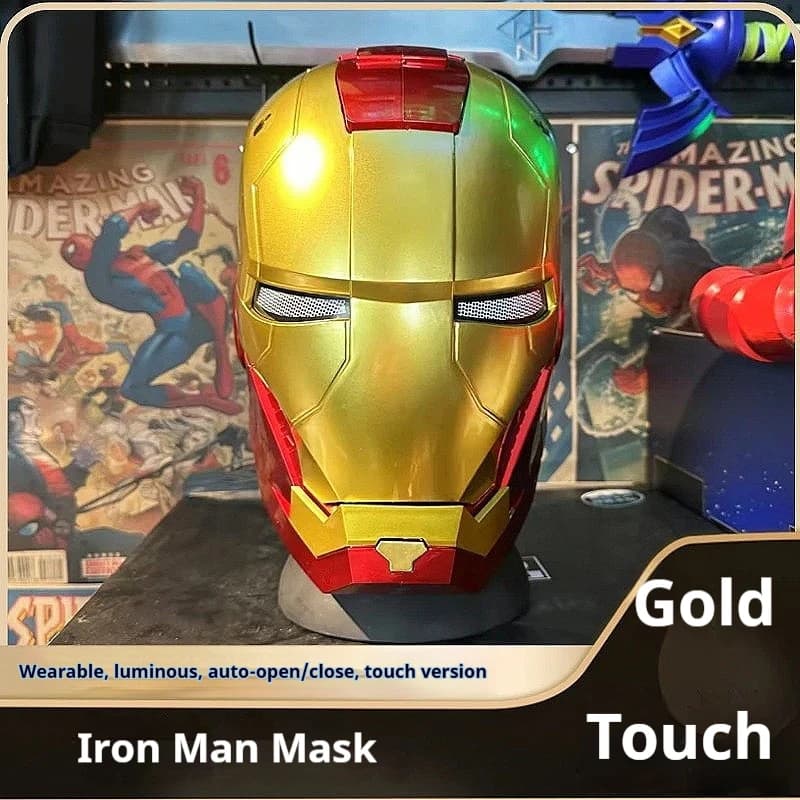 Casco Iron Man MK5 Jarvis Casco elettrico indossabile con apertura e chiusura con caratteristiche di trasformazione e illuminazioneGiocattolo per adulti