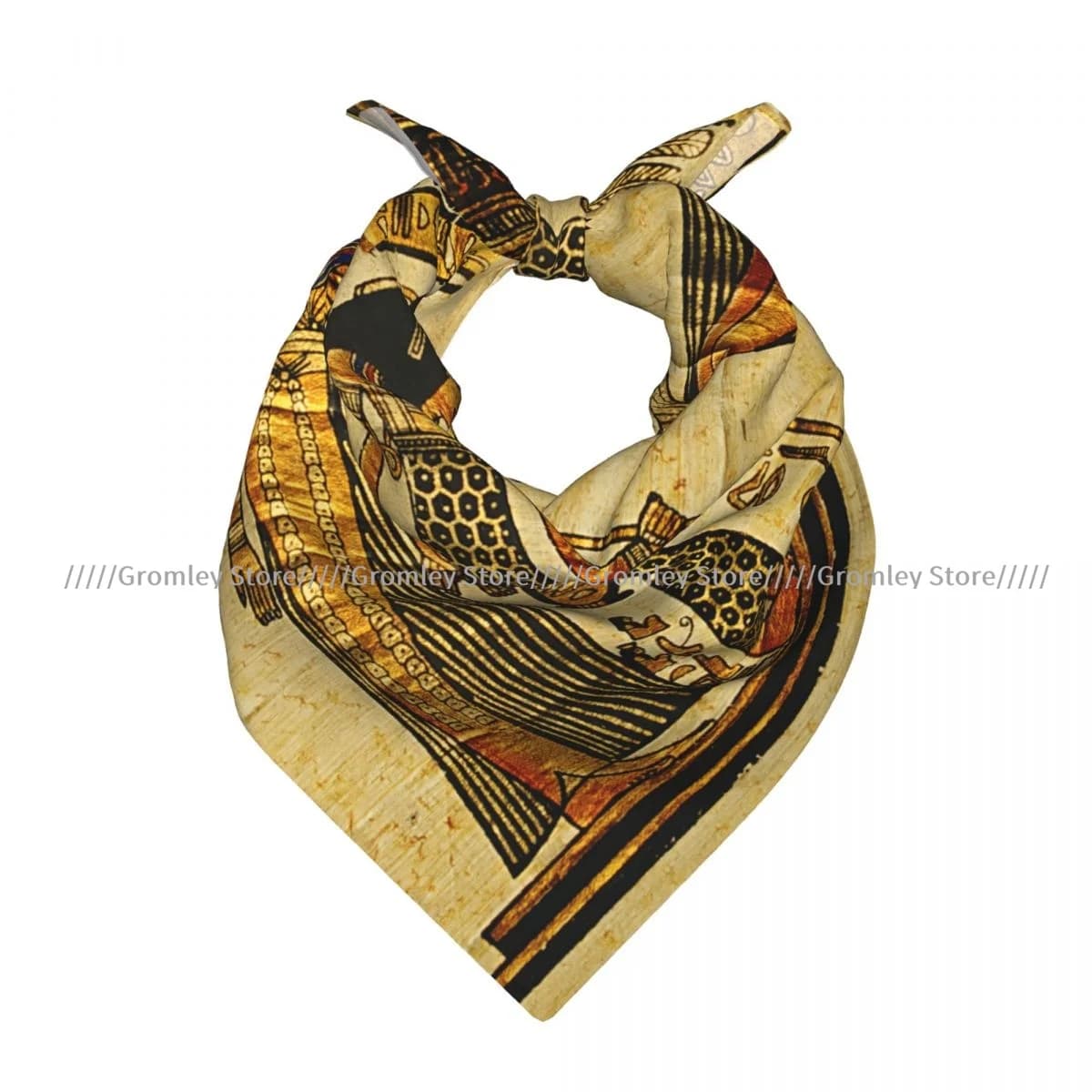 Foulard Quadrato da Donna, Bandana con Motivi Egizi Antichi