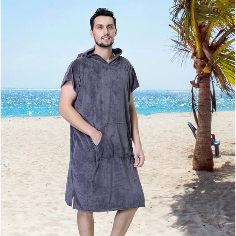 Accappatoio fasciatoio, nuoto, mantello ad asciugatura rapida, surf, immersioni, telo da bagno con cappuccio, mantello da spiaggia, antivento e caldo