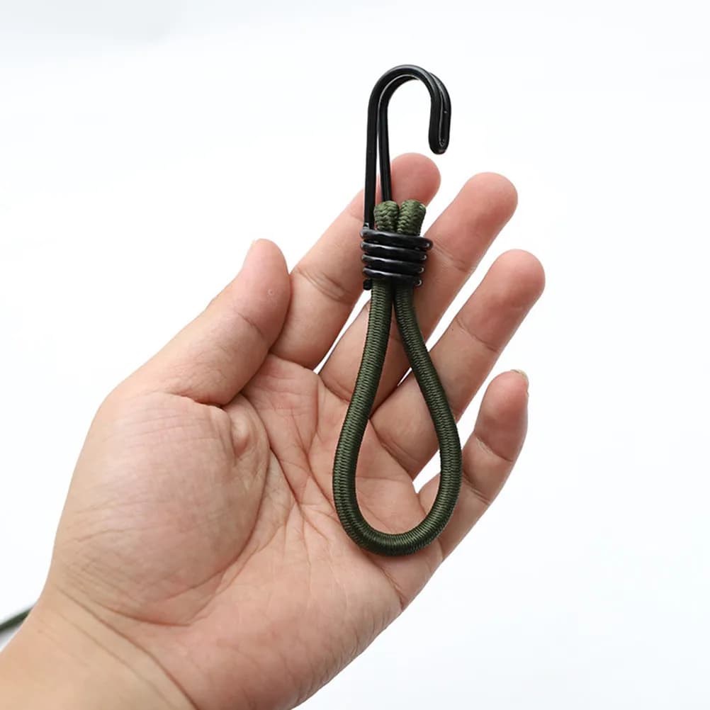 Set di 6 Ganci per Tenda da Campeggio con Corda Elastica in Lattice per Kayak, Ciclismo, Caccia e Attrezzatura da Viaggio