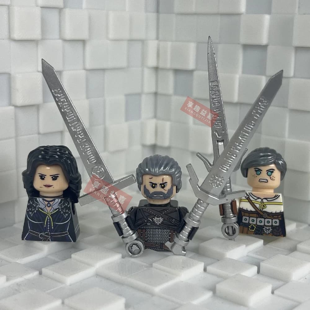 Gioco Teleplay Film Personaggio Building Blocks Modello Mattoni mini Action figure giocattolo Regalo giocattolo per bambini Geralt of Rivia
