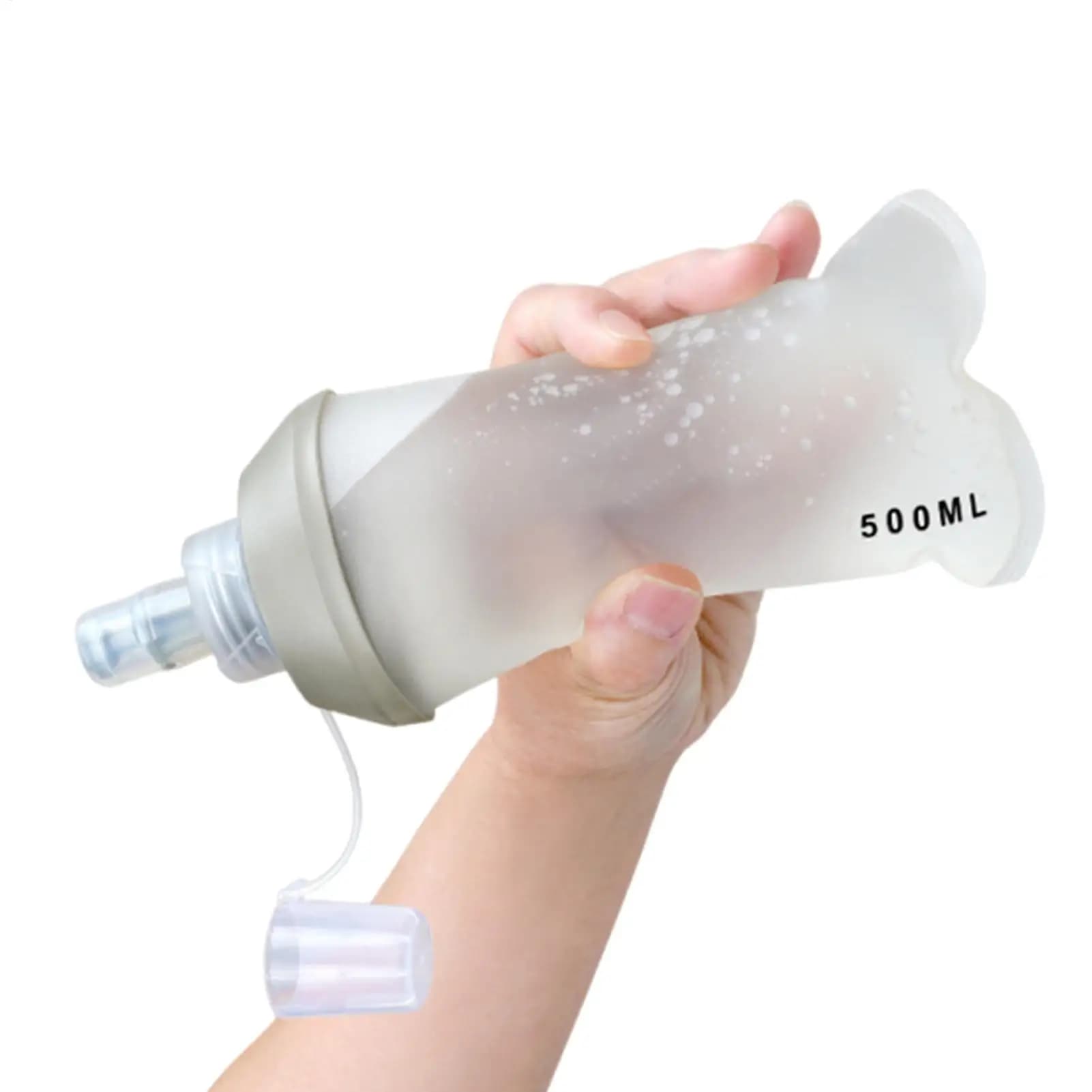 Foldable water bottle with soft bottle for hydration 500 ml reusable light kettle for hiking, camping, climbing