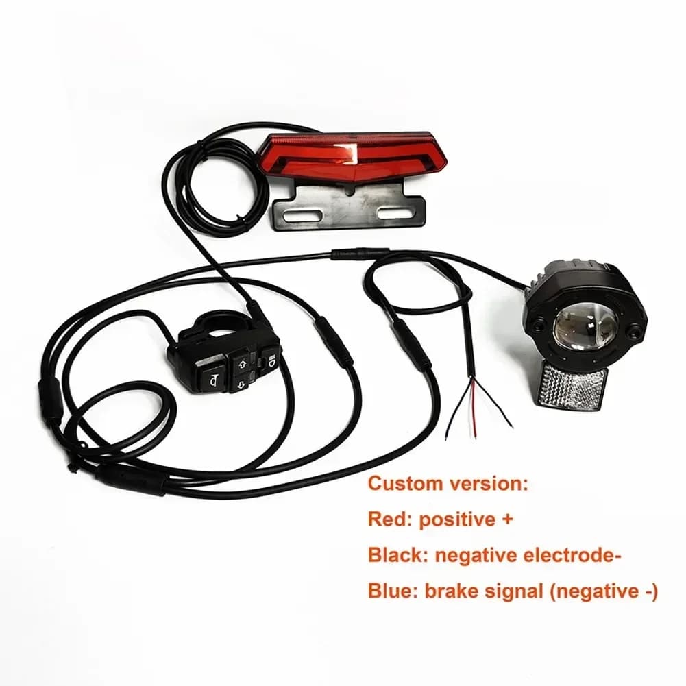 Soverup Bicicletta Elettrica Faro Fanale posteriore Set Linea Impermeabile E-bike Kit Lampada Anteriore E Posteriore Parti Ebike Per Bafang BBS01 BB