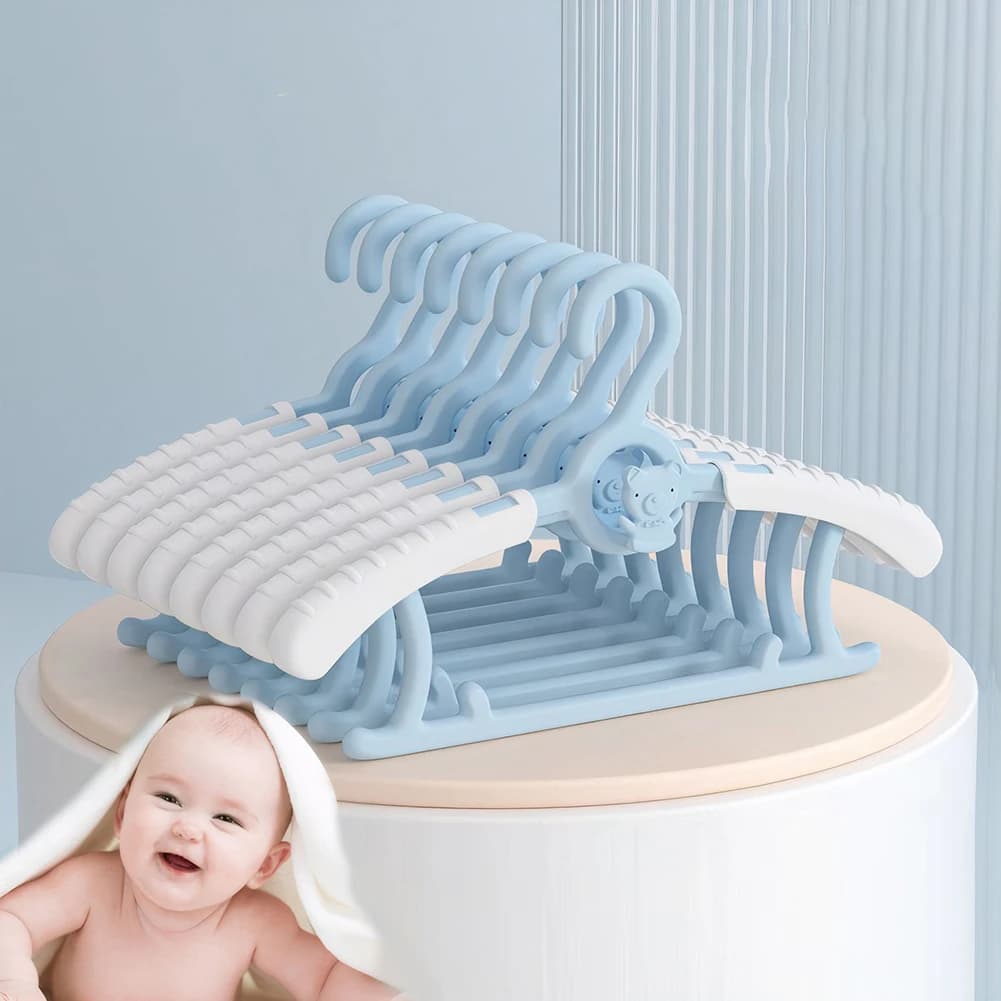 10Pcs Space Saving Nursery Closet Hanger Kids Clothes Hanger Infant Pants Hanger for Girl Toddler Kids