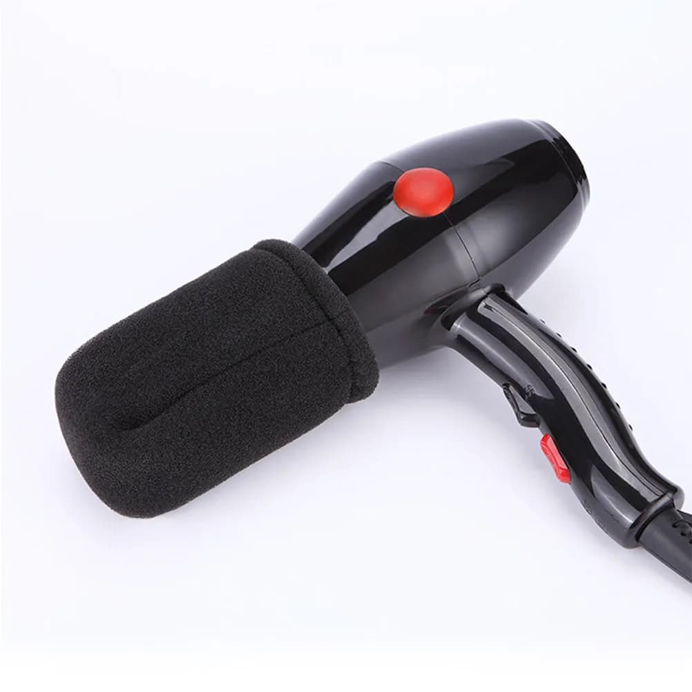 1Pcs Hair Dryer Sponge Cover Black Universal High Elasticity Band Heat Dispersion Diffuser Replace Plastic Dryer Accessory Salon