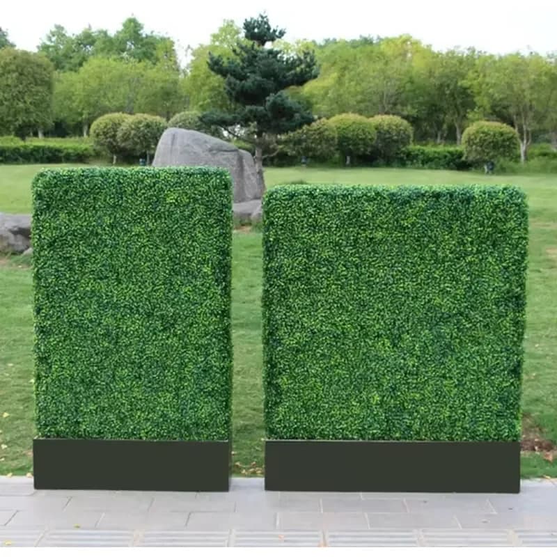for Milan Fence Artificial Plant PE Fabric and Silk Panel Leaves High Outdoor Garden Fence for House Wedding High