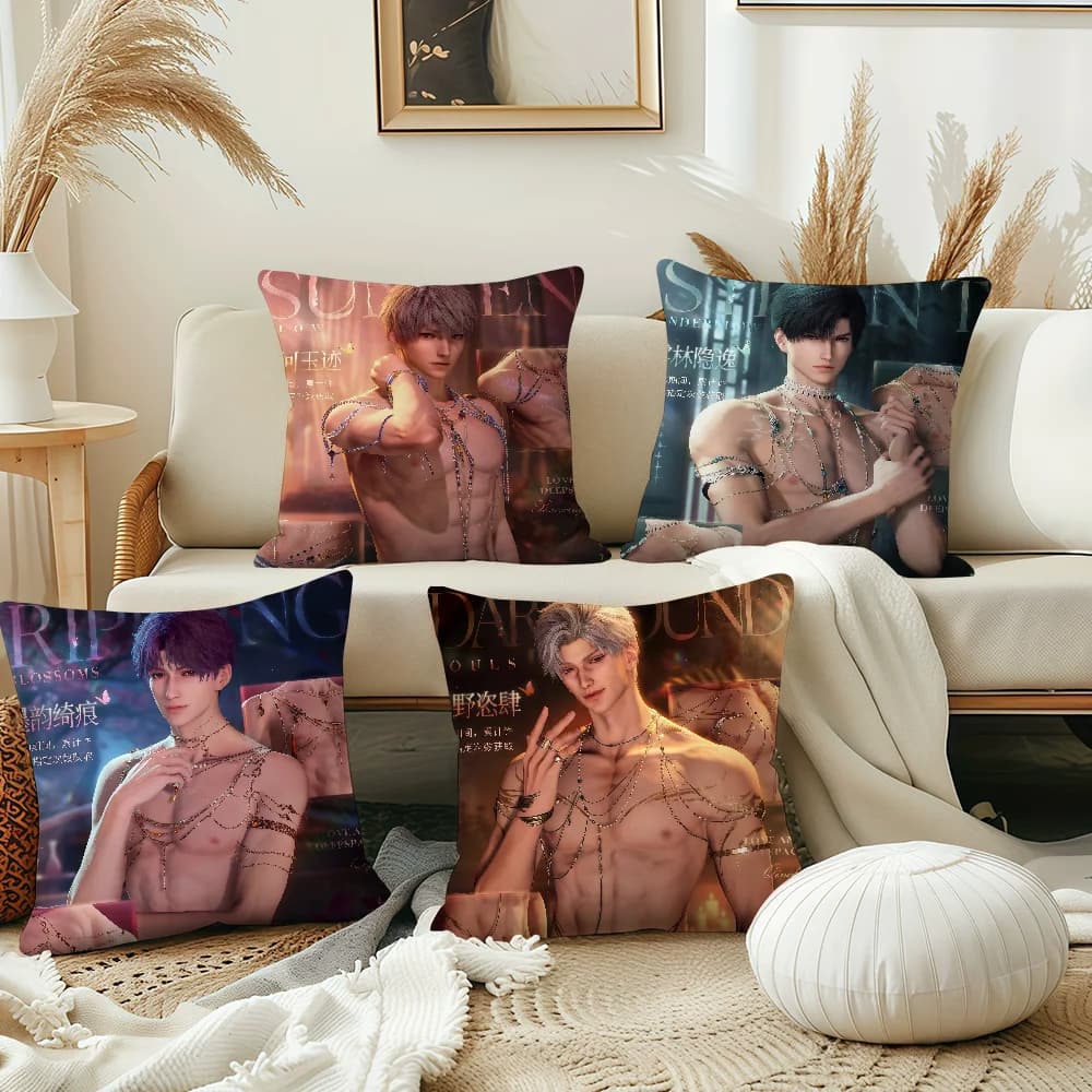 cushion cover Pillowcase Double-Sided Game and Printing Sofa Cushion hot Bedroom Bedside Love spring new Deepspace PillowCover
