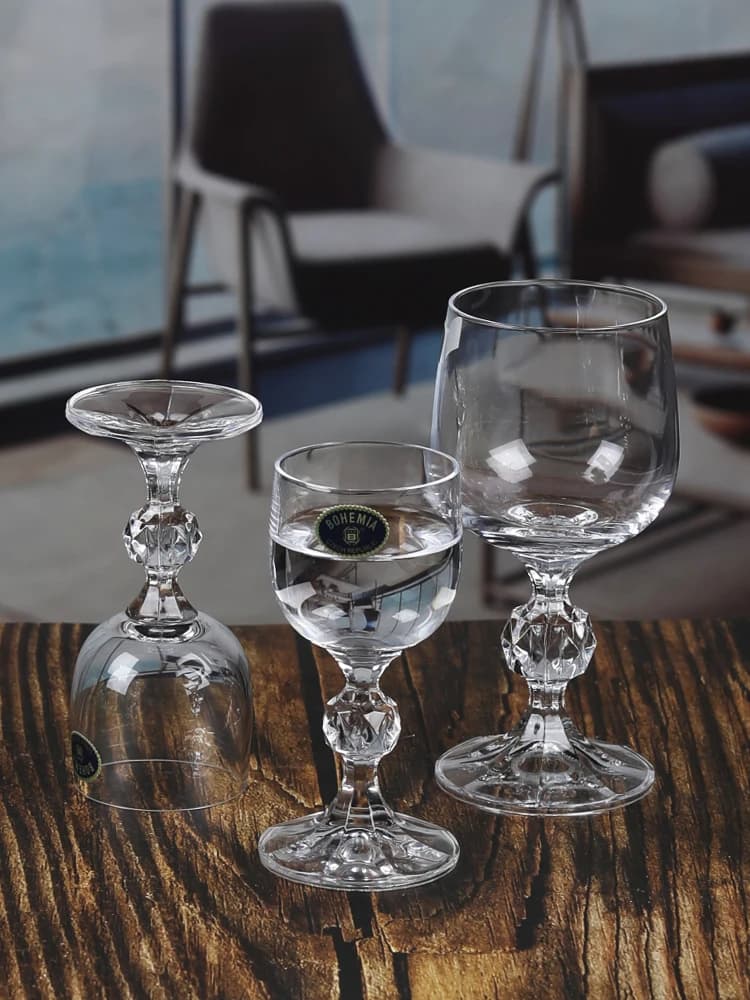 Sterna Liqueur Czech Crystal Glass High Foot White Wine Cup Luxury Premium Tasting Cup European Style Whiskey Glass Set