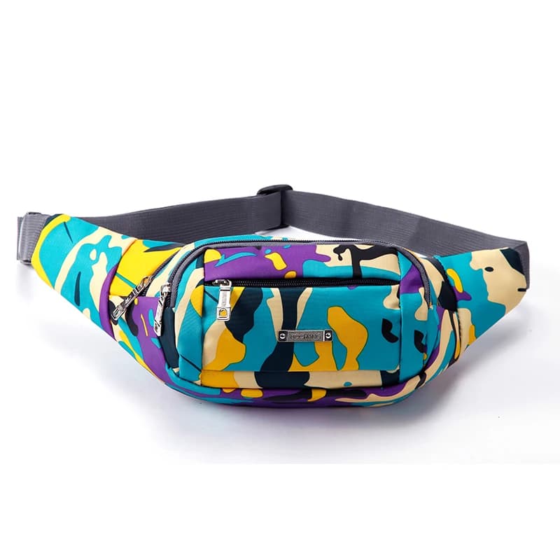 Marsupio da Uomo con Stampa Mimetica 2026 Nuovo Unisex Casual Grande Impermeabile Porta Telefono da Cintura Borsello da Viaggio in Tela per Uomo