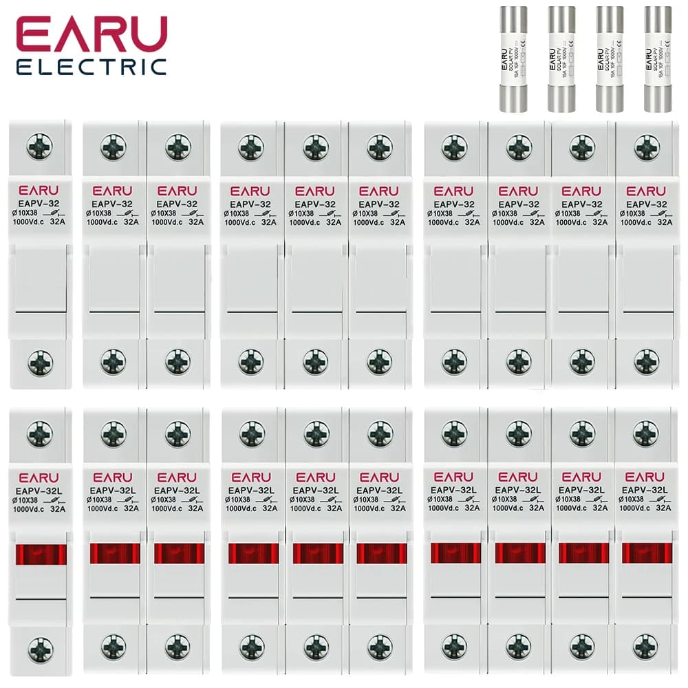 1P 2P 3P 4P Portafusibile solare CC Ad alta tensione solare fotovoltaico DC 1000V fotovoltaico 6A-32A Protezione del sistema fotovoltaico Protezione gpV