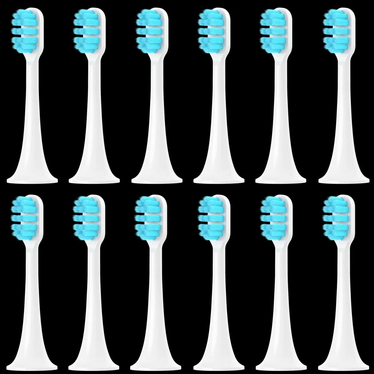 12 Soft Clean Replacement Brush Heads For Xiaomi Mijia T300/T500/T700 For Sonic Electric Toothbrushes with Caps Sealed Package