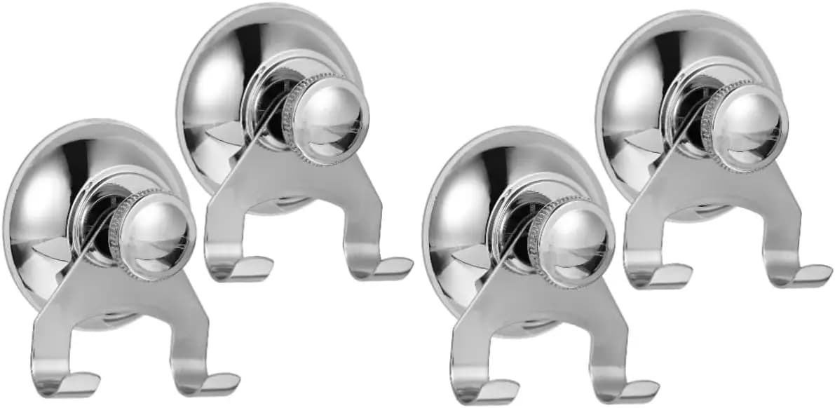 4 pcs heavy duty twin robe hook garment rack metal clothing wall mount stainless steel hooks