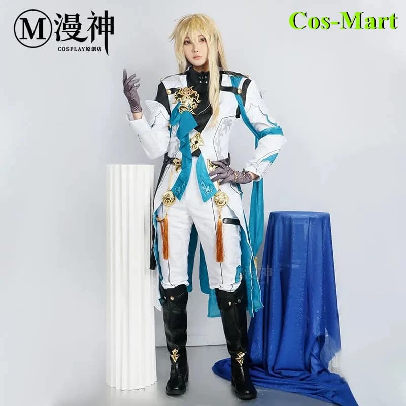 Cos-Mart Costume Cosplay del Gioco Honkai: Star Rail Luocha, Uniforme da Combattimento alla Moda, Set Completo Maschile per Feste e Giochi di Ruolo, Abbigliamento per Halloween