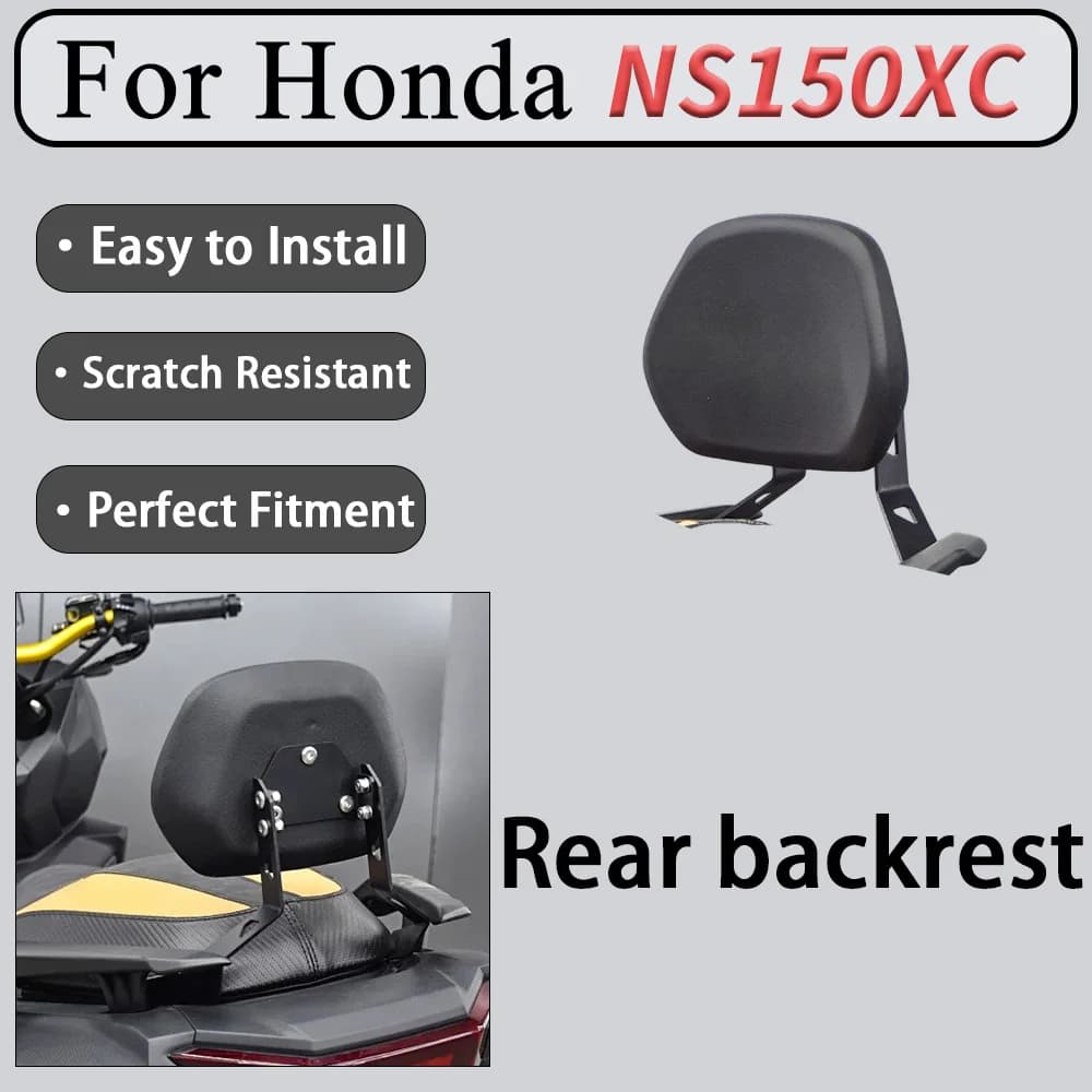 For Honda NS150XC Minimalist Rear Seat Backrest Modification with Soft Conforming Cushion Enhanced Back Support And Protection
