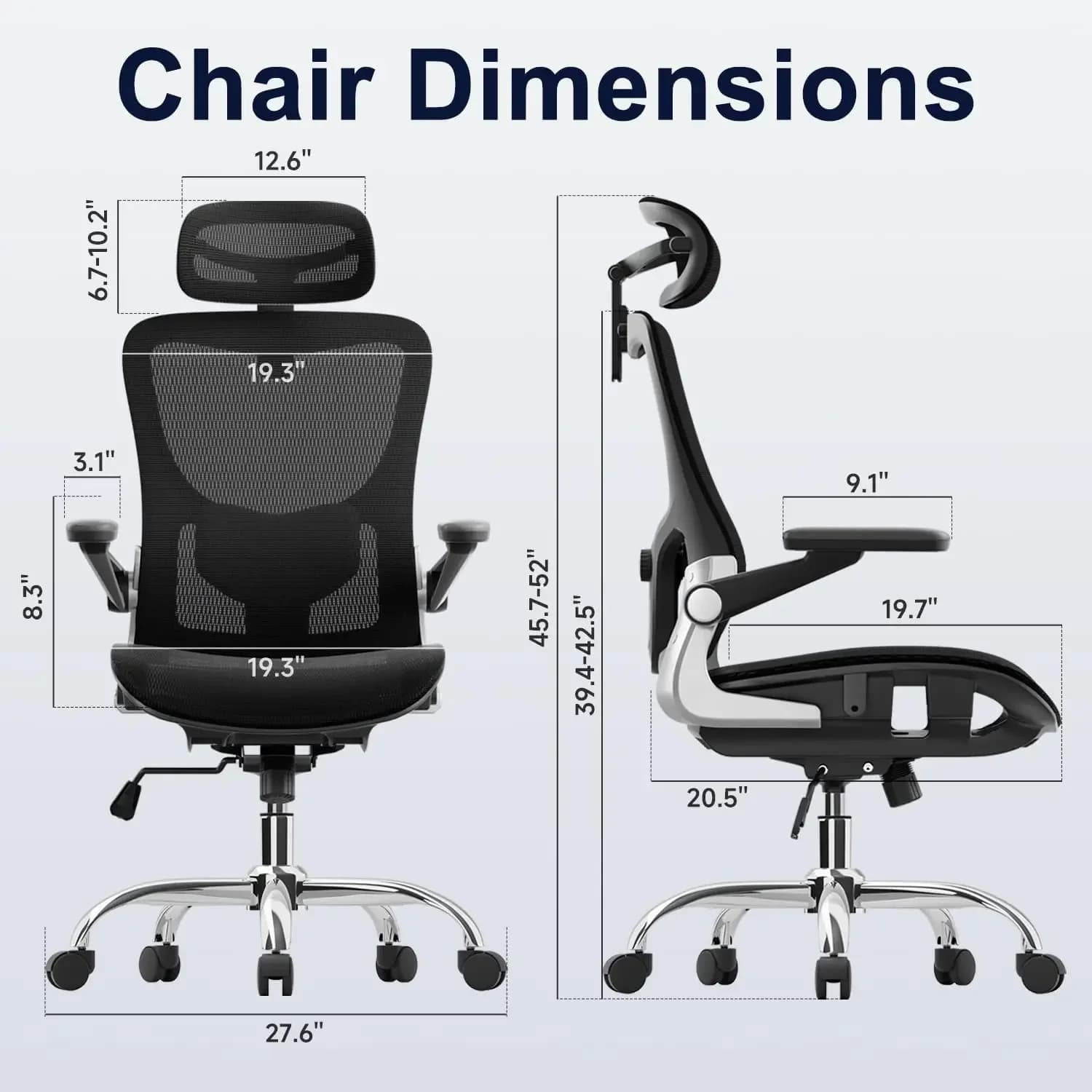 New Arrival, Limited Scores! Black Hergonomics Office Chair with Sitting on the Net, 3D Arms, Adjustable Lumbar Headrest and Support, Dondolo Function