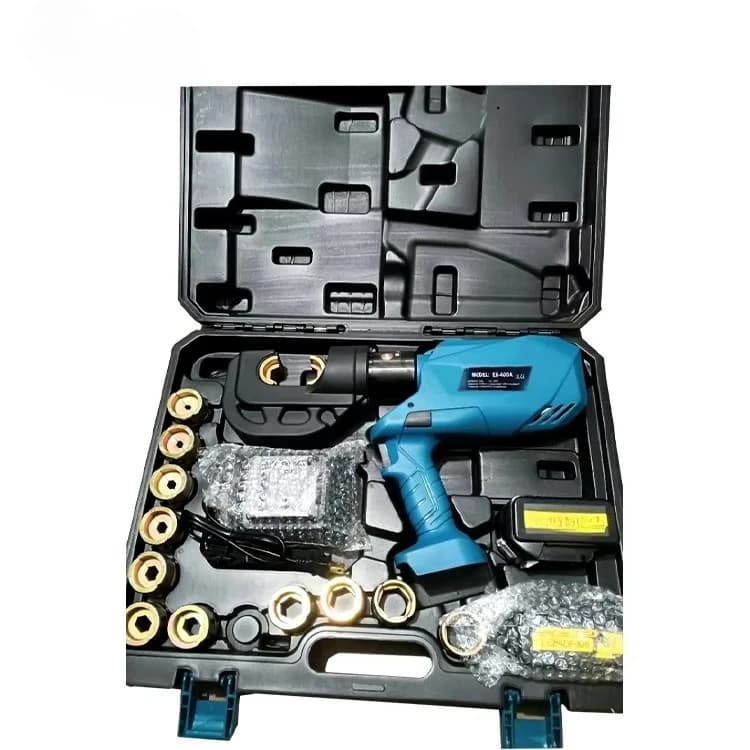 EZ-400 Electric Hydraulic Pinza for Crimping of Copper and Aluminum Terminals, Set of Tools for Crimping of Capicorda