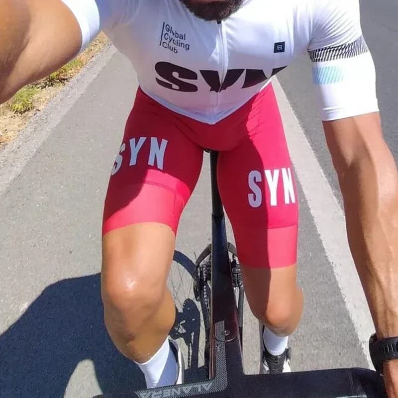 2025 Men's cycling suit SYN Short sleeve cycling shirt MTB Bike shirts Aero and shorts with straps