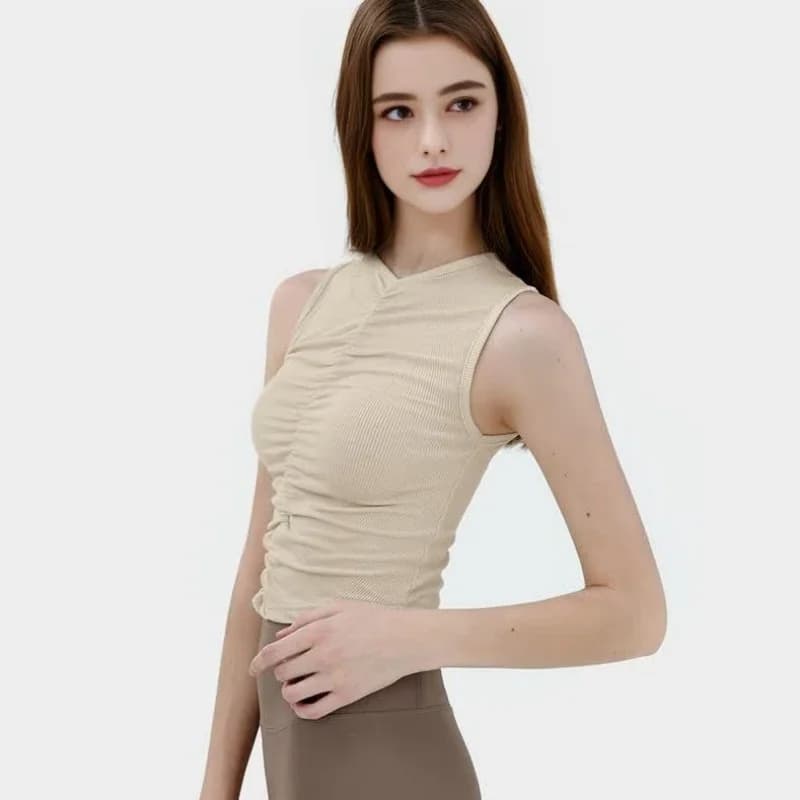Women's T-shirt for yoga, simple and thin, elastic, breathable, comfortable, soft and delicate on the skin, for sports, pilates, fitness
