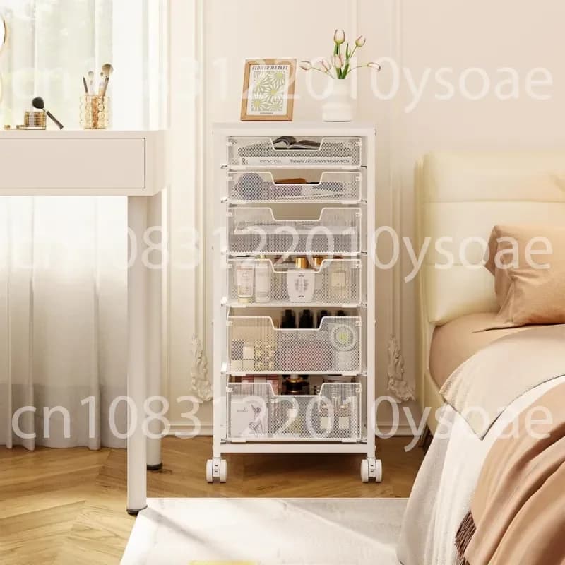 Multi-layer Cart Rack Storage Drawer Roller File Wheel Suspension Folder Storage Rack Office Metal