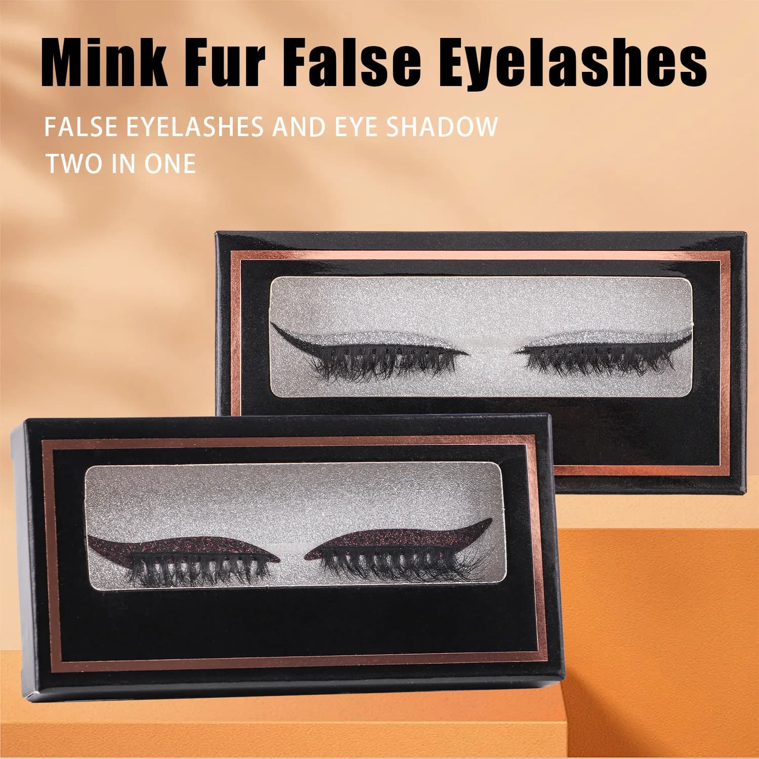 1 pair of natural fake eyelashes with eye shadow, makeup eyelashes for parties without glue wholesale