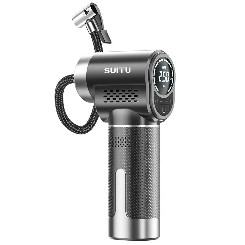 Pompa d'aria portatile per gonfiatore di pneumatici portatile elettrico wireless per auto Display digitale intelligente