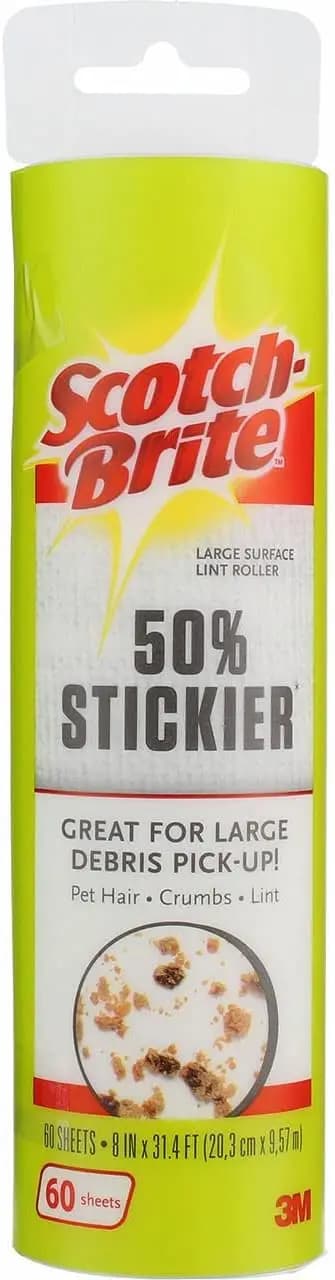 Rullo Levapelucchi Scotch Brite Wide, Ricambio Grande 8', Rimuovi Peli di Animali Domestici, Confezione da 4